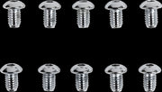 Drag Specialties Replacement Button Head Bolts Chrome Polished Silver 10 Pack