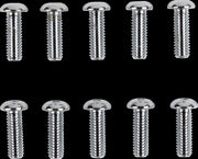 Drag Specialties Replacement Button Head Bolts Chrome Polished Silver 10 Pack