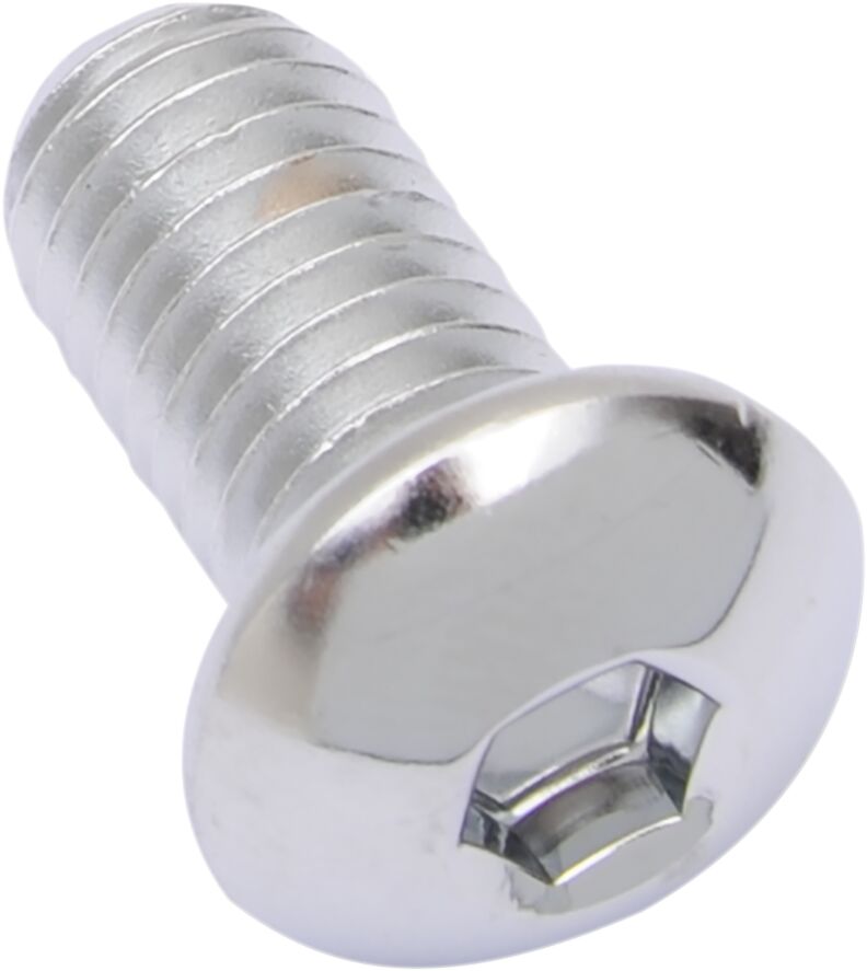 Drag Specialties Replacement Button Head Bolts Chrome Polished Silver 10 Pack - MPB270