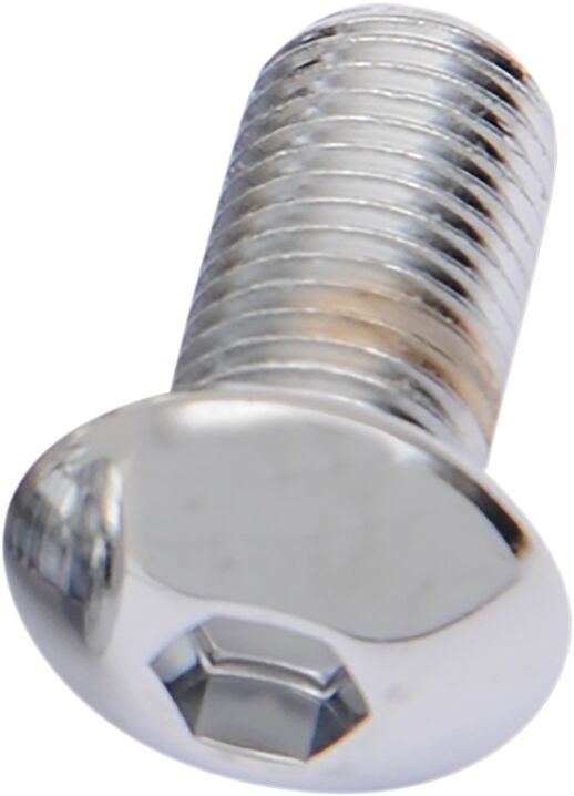Drag Specialties Replacement Button Head Bolts Chrome Polished Silver 10 Pack - MPB422