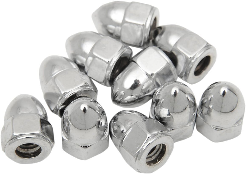 Drag Specialties Acorn Nut Sets Silver 10 Pack - MPB101