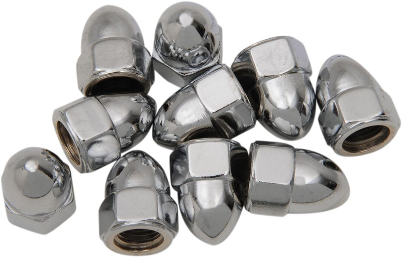 Drag Specialties Acorn Nut Sets Silver 10 Pack