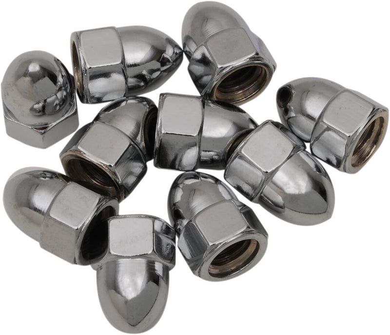 Drag Specialties Acorn Nut Sets Silver 10 Pack