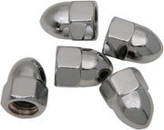 Drag Specialties Acorn Nut Sets Silver 5 Pack
