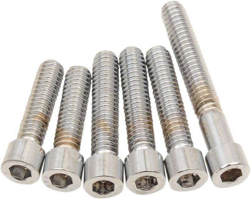 Drag Specialties Cam Cover Bolt Kit Chrome Silver Smooth Socket-Head Steel - MK239S