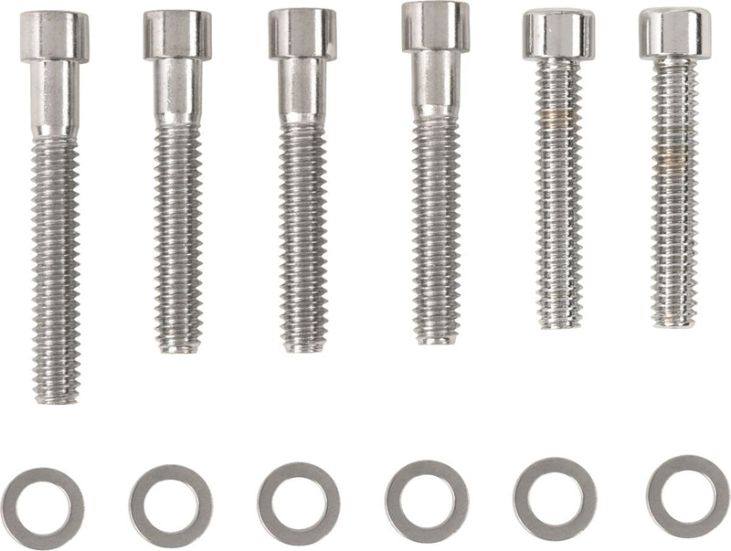 Drag Specialties Cam Cover Bolt Kit Chrome Silver Smooth Socket-Head Steel - MK212S
