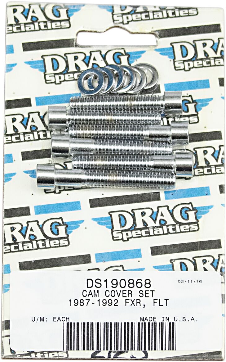 Drag Specialties Cam Cover Bolt Kit Chrome Silver Smooth Socket-Head Steel - MK212S