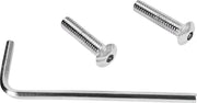 Drag Specialties Point Cover Bolt Set Chrome Silver Button-Head