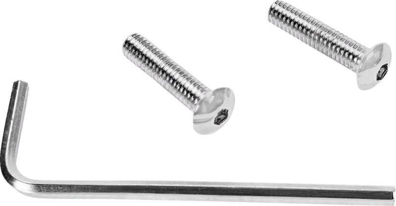 Drag Specialties Point Cover Bolt Set Chrome Silver Button-Head