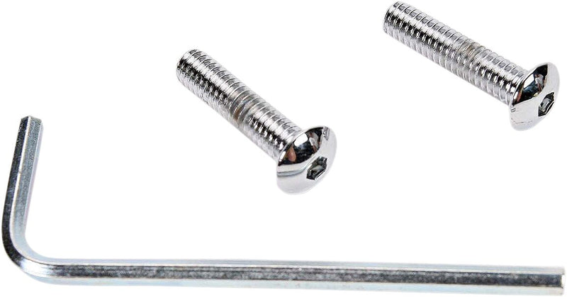 Drag Specialties Point Cover Bolt Set Chrome Silver Button-Head - MK125