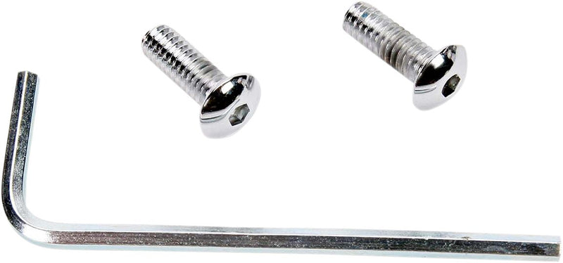 Drag Specialties Point Cover Bolt Set Chrome Silver Button-Head - MK128