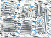 Drag Specialties Complete Motor Bolt Kit Chrome Silver Knurled Socket-Head Steel - MK244