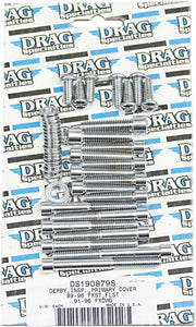 Drag Specialties Inner and Outer Primary/Derby/Inspection Covers Bolt Set Chrome Silver Smooth Socket-Head Derby Cover Inner Primary Cover - MK266S