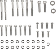 Drag Specialties Inner and Outer Primary/Derby/Inspection Covers Bolt Set Chrome Silver Knurled Socket-Head Derby Cover Inner Primary Cover