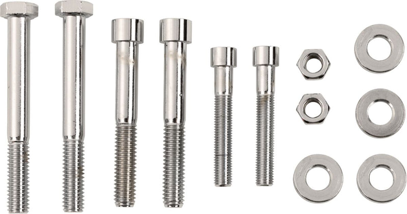 Drag Specialties Motor Mount Bolt Set Chrome Silver Smooth Socket-Head