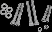 Drag Specialties Motor Mount Bolt Set Chrome Silver Knurled Socket-Head