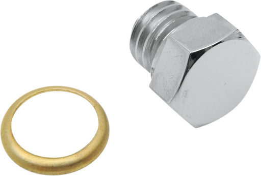 Colony Drain Plug Chrome Silver Hex Standard Motor Case Oil Tank