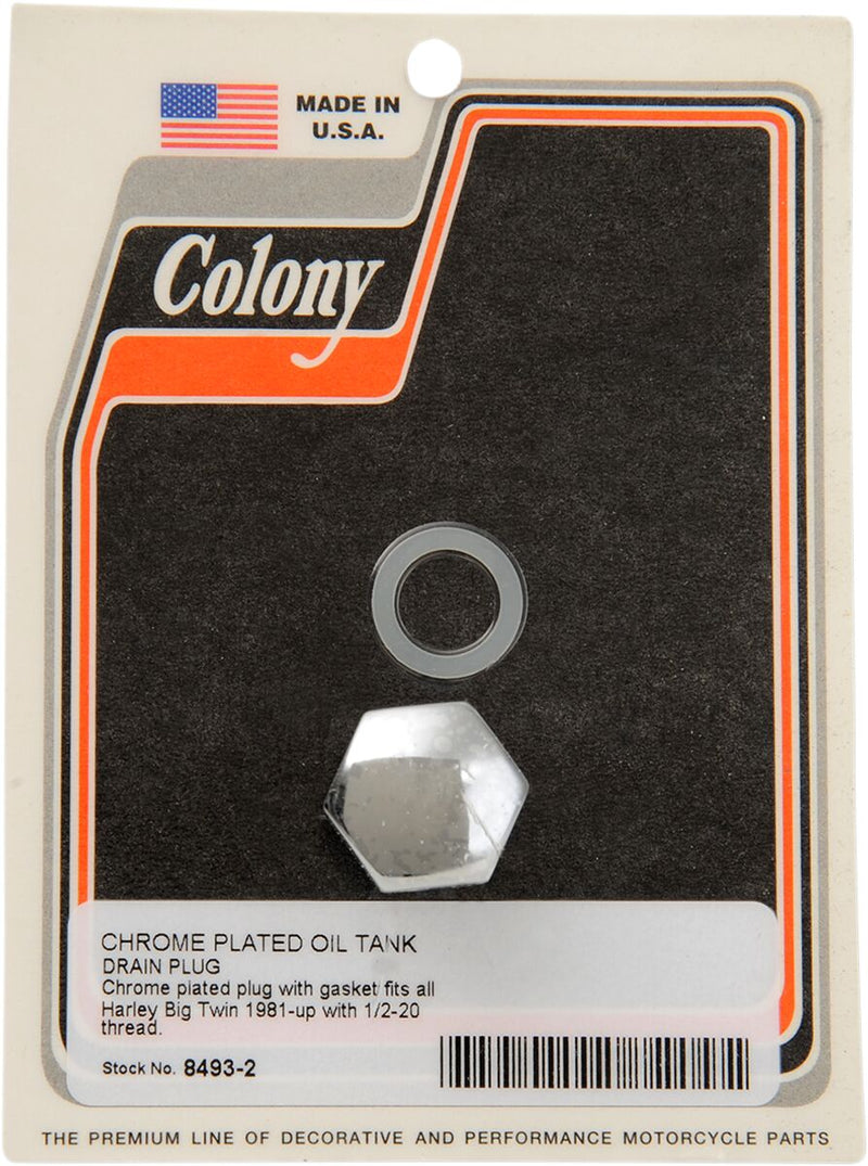 Colony Drain Plug Chrome Silver Hex Standard Oil Tank with Gasket