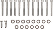 Drag Specialties Rocker Box Mount Bolt Set Chrome Silver Allen Head Knurled - MK208