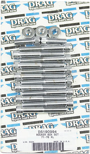 Drag Specialties Rocker Box Mount Bolt Set Chrome Silver Allen Head Knurled - MK208