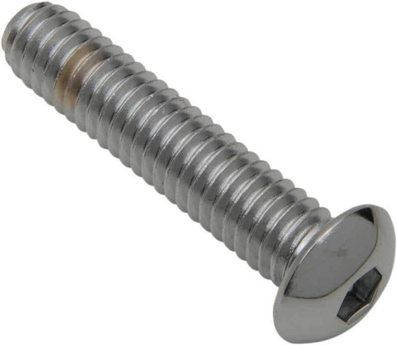 Drag Specialties Replacement Button Head Bolts Chrome Polished Silver 5 Pack - MPB827