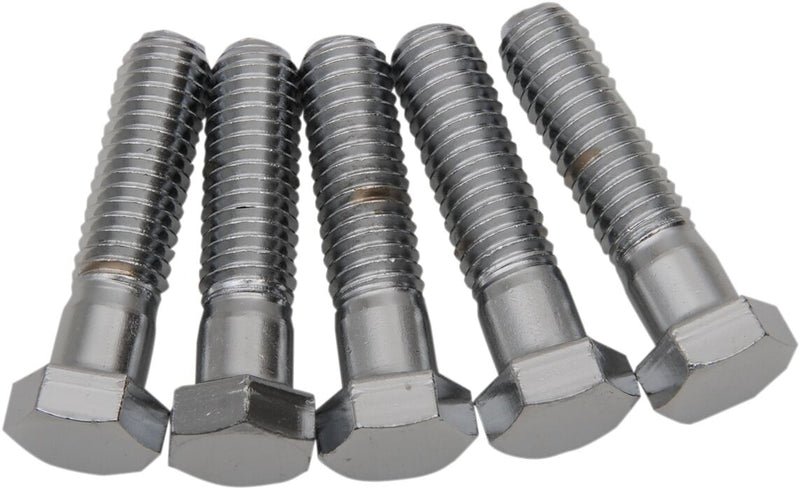 Drag Specialties Replacement Hex-Head Bolts Silver 5 Pack