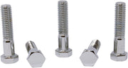 Drag Specialties Replacement Hex-Head Bolts Silver 5 Pack