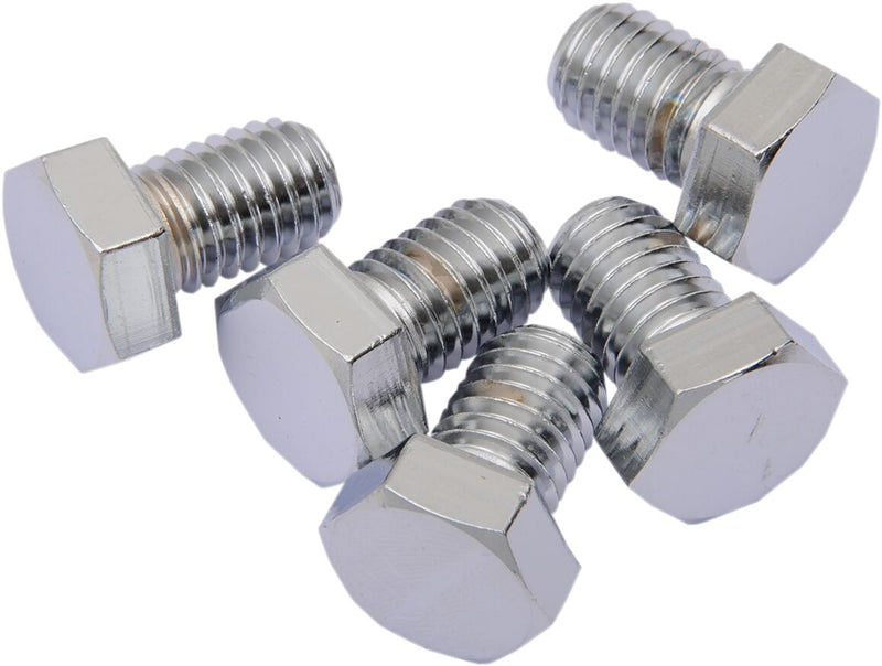 Drag Specialties Replacement Hex-Head Bolts Silver 5 Pack - MPB672