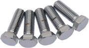 Drag Specialties Replacement Hex-Head Bolts Silver 5 Pack - MPB674