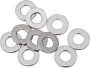 Drag Specialties Specialty Flat Washers Chrome Silver 10 Pack
