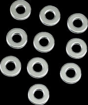 Drag Specialties Specialty Flat Washers Chrome Silver 10 Pack - MPB743