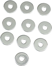 Drag Specialties Specialty Flat Washers Chrome Silver 10 Pack - MPB745