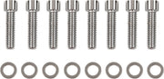 Drag Specialties Lifter Base Bolt Set Chrome Silver Smooth Socket-Head