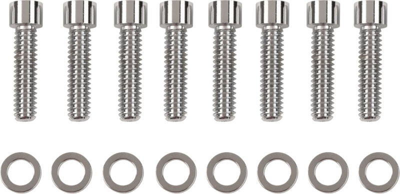 Drag Specialties Lifter Base Bolt Set Chrome Silver Smooth Socket-Head - MK378S