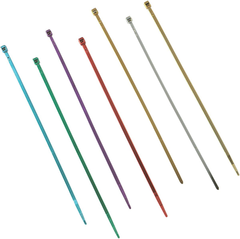 Drag Specialties Cable Ties Electro Plated Silver 10 Pack - 10-6011C-10-HC3