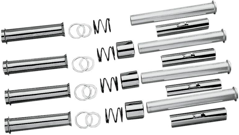 Drag Specialties Chrome Pushrod Tube Kit for Various Various Harley-Davidson Motorcycles (See Fitment List) - 75715