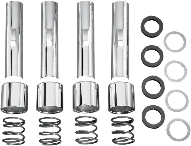 Colony Pushrod Tube Kit Chrome Upper Aluminium Set of 4