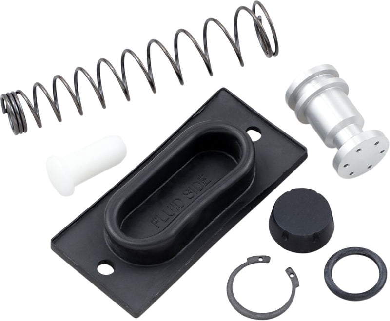 Drag Specialties Rear Brake Master Cylinder Rebuild Kit Black Silver Kelsey-Style - 11639