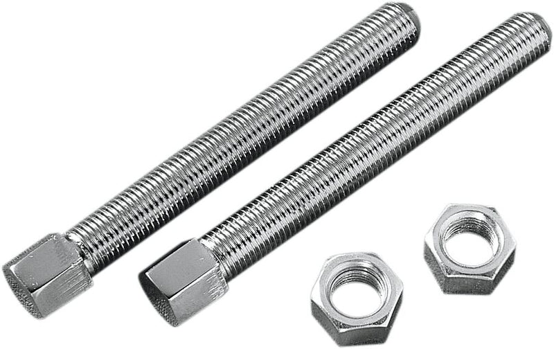Drag Specialties Rear Chain Adjuster Bolts Chrome Pair