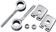 Drag Specialties Rear Axle Adjuster Assembly Chrome Silver Pair