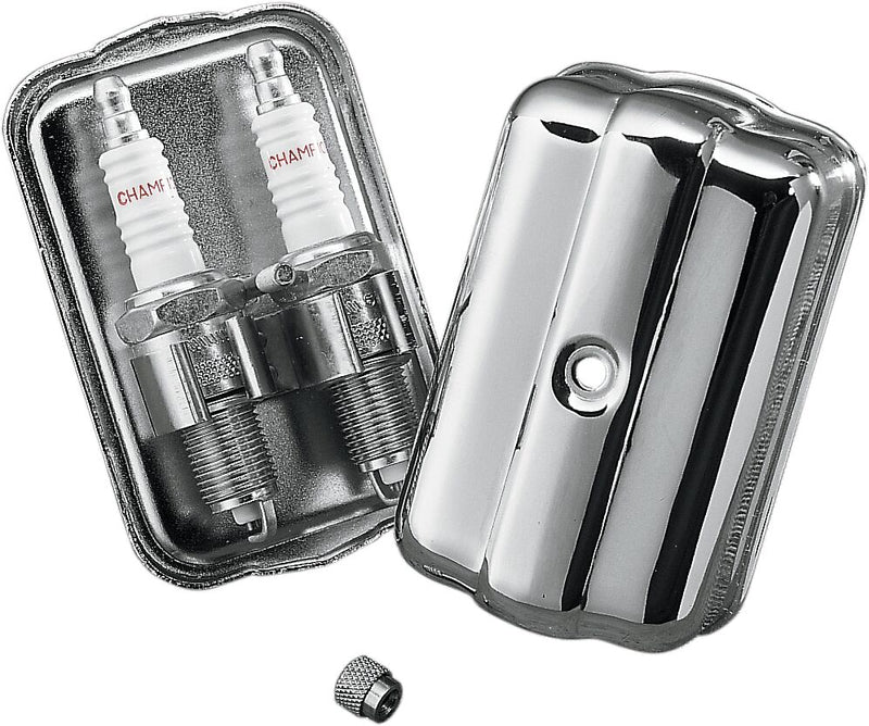 Drag Specialties Chrome Spark Plug Holder Caddy Steel