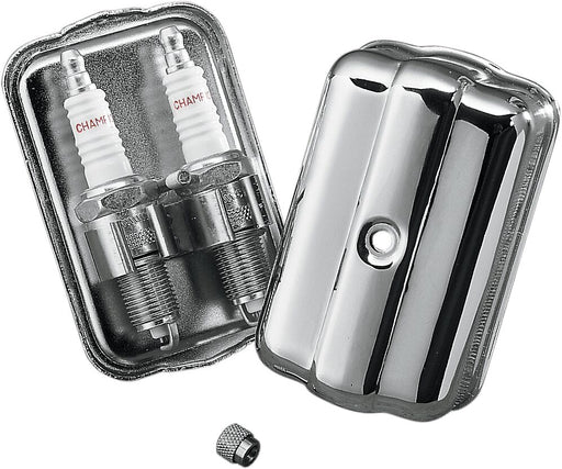 Drag Specialties Chrome Spark Plug Holder Caddy Steel