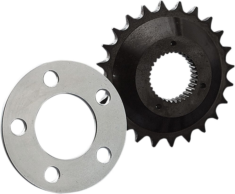 Drag Specialties Offset Sprocket Kit Black Mainshaft - 74243C