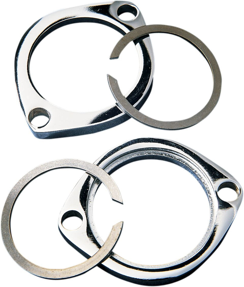 Drag Specialties Exhaust Flange Kit Chrome Steel - 74545