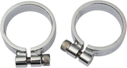 Drag Specialties Super Exhaust Port Clamps Chrome Heavy Duty Steel Pair