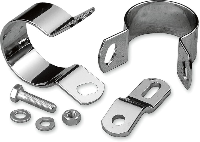 Drag Specialties Midway Exhaust Mounting Kit Bracket Chrome Middle - 14-0546-BC251