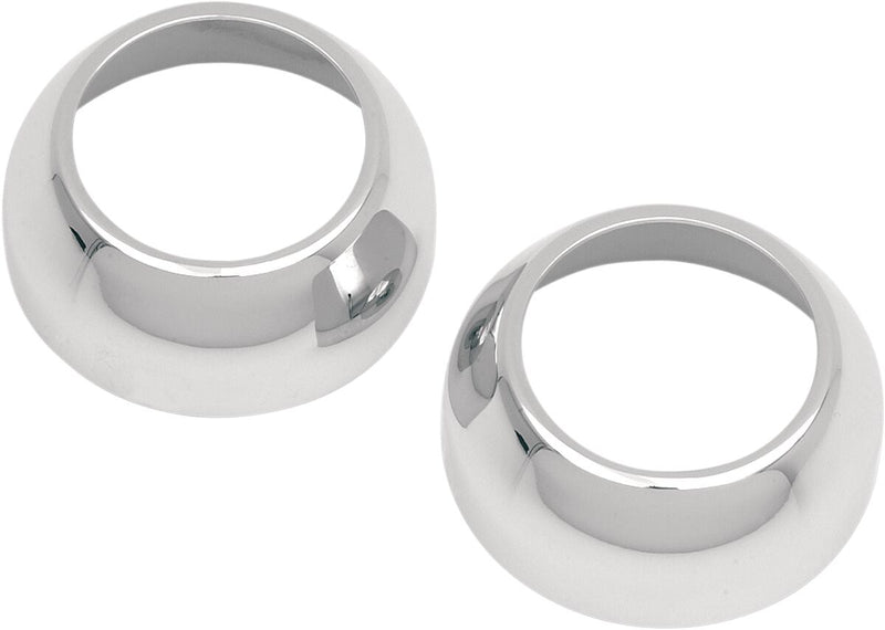 Drag Specialties Fork Boot Covers Chrome Aluminium Pair