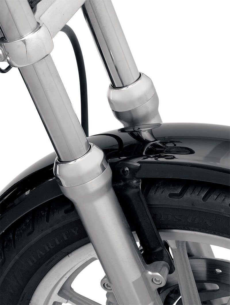 Drag Specialties Fork Boot Covers Chrome Aluminium Pair