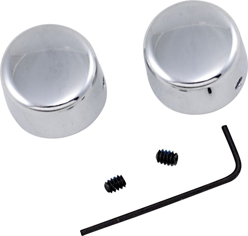 Drag Specialties Chrome Handlebar Riser Bolt Caps Cover Silver Aluminium Pair - 16-0205A-BC101