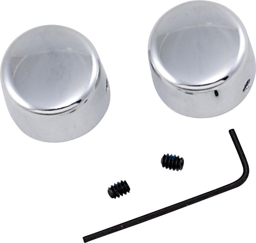 Drag Specialties Chrome Handlebar Riser Bolt Caps Cover Silver Aluminium Pair